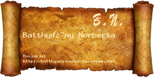 Batthyány Norberta névjegykártya